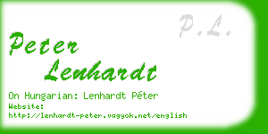peter lenhardt business card