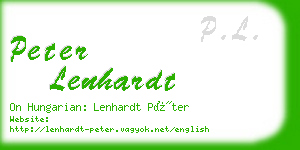 peter lenhardt business card